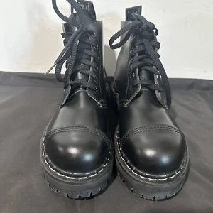 DEADSTOCK ORIGINAL ENGLAND GRIPFAST LEDER 6 EYE STAHLKAPPE STIEFEL - Bild 1 von 13