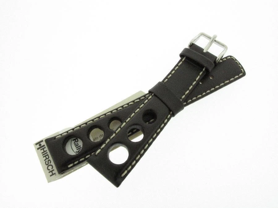 Correa de reloj Hirsch Rally 18 mm marrón, longitud L (sin pines QR) Foto 1 de 1