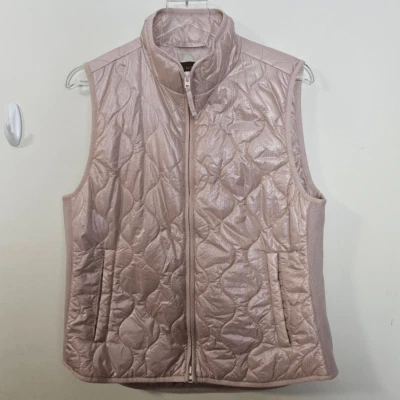 J CREW Quilted Layering Vest Primaloft B8448 Women’s Small Large Rose Gold - Image 1 of 4