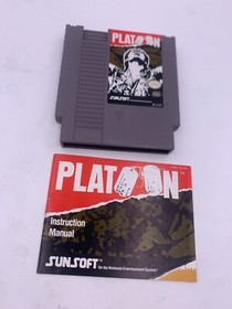 Platoon (Nintendo Entertainment System, NES, 1988) With Manual