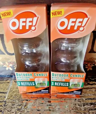 OFF OUTDOOR Scented Oil Candle refills with Citronella 2 boxes w 3 Candles each  - Image 1 of 4