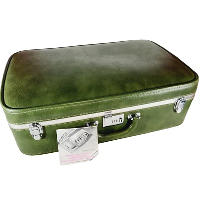 Ventura Air Nita Suitcase Luggage Travel 24 in x 15 in Avocado Green Retro 70's - Image 1 of 4
