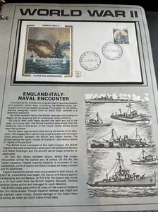 World War 2 Zaso Silk Cachet FDC 1st Naval Encounter 1982 - Picture 1 of 3
