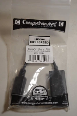 Comprehensive HDMI High Speed Display Port Male to HDMI Female Dongle DPM-HD4K - Image 1 of 3