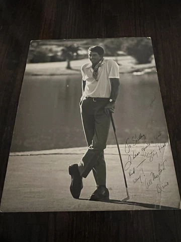 Dean Martin Signed Autograph 11x14 Photo by Ron Galella Cover