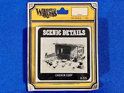 Woodland Scenics D-215,  HO Scale Chicken Coop Metal Kit Unopened, Rare Vintage - Image 1 of 4