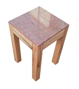 Beistelltisch, Blumenhocker Kernbuche massiv + Granit .30 x 30 x 50cm hoch. - Bild 1 von 4