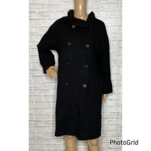 Lanvin Strickpullover schwarz Wolle Rohkante Peacoat 36 - Bild 1 von 9