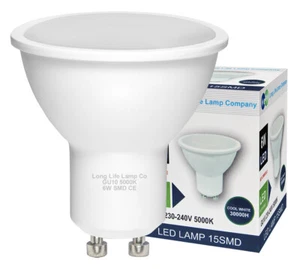 10 PACK 6W GU10 LED Super Bright Cool White Colour 50w Replaces Halogen Bulb - Picture 1 of 10