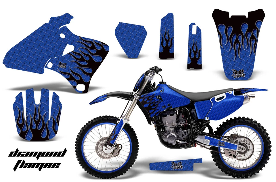 Kit de gráficos envoltura de calcomanías + # placas para Yamaha YZ 250F/400F/426F 98-02 DFLAME K U Foto 1 de 1