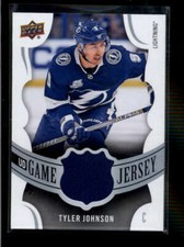 TYLER JOHNSON 2018/19 UPPER DECK SERIES ONE GAME USED WORN JERSEY AJ1946