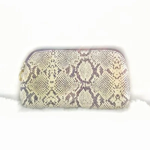 Estee Lauder Makeup Bag Pouch Purple Snake Print Cosmetics Travel - Picture 1 of 1