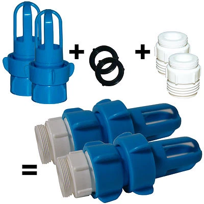 2x Befüllstutzen + Wasserhahnanschluss Entleerstutzen Wasserbetten Stutzen - Bild 1 von 2