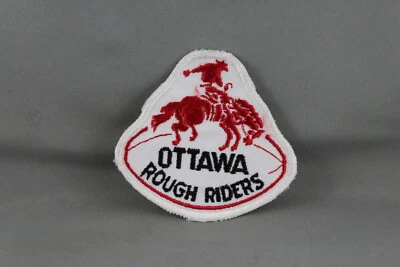 Ottawa Rough Riders Patch (VTG) -  1970s Logo - Stitched Patch - Image 1 of 3