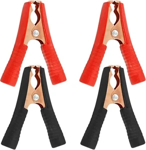 4Pcs 100A Insulated Alligator Clips Electrical Heavy Duty Alligator Clamps Ba... - Picture 1 of 7