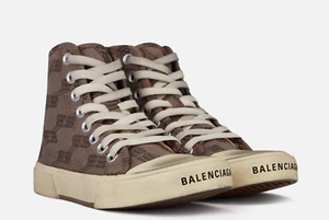 ZAPATILLAS ALTAS MUJER BALENCIAGA PARIS BB MONOGRAMA Gris Visón EE. UU. Talla 36 - Imagen 1 de 17