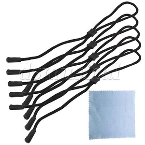 Verstellbare Sonnenbrille Umhängeband Riemen Schwarz Baumwolle Brillen Umhängeband Halter - Bild 1 von 8