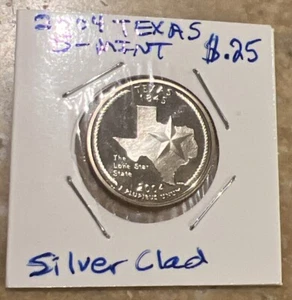 2004 S Proof TEXAS US State 25c - Picture 1 of 5