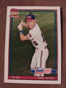 1991 PHIL NEVIN TOPPS TRADED BASEBALL ROOKIE CARD RC #83T TEAM USA ASTROS TIGERS