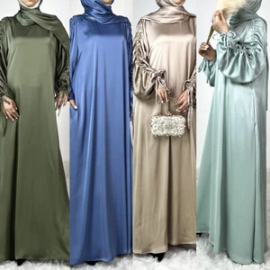 Dubai Kaftan Abaya Women Muslim Long Sleeve Maxi Dress Islamic Party Gown Robe - Picture 1 of 34