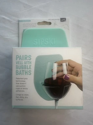 Soporte de ducha de baño de burbujas vino espuma de mar espejo verde vidrio agarre adhesivo, sipski nuevo en caja Foto 1 de 3