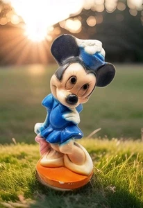 DE COLECCIÓN MINNIE MOUSE Tiza Yeso Estatua Carnaval Premio 10" Vestido Azul MCM - Imagen 1 de 10