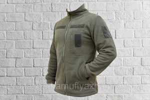 Green military fleece jacket - Picture 1 of 6