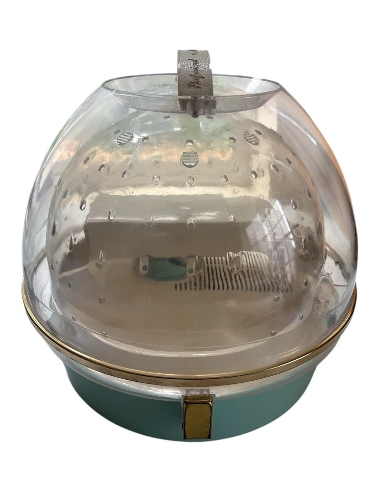 VTG Oster Beauty Salon Pro Remote Hair Dryer Blue Clear Model 375 Tested - Image 1 of 4