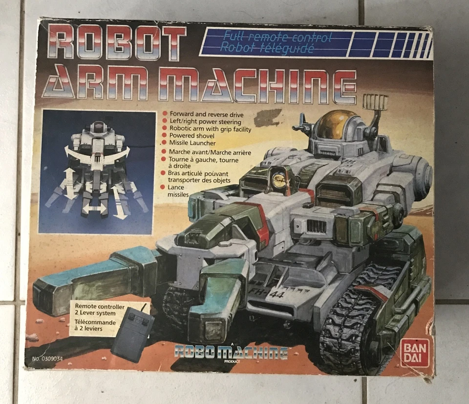 Ancien Robot Arm Machine Bandai Avec Boîte  pour Pièce Vintage Téléguidé - Photo 1/4