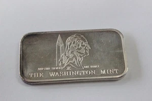 THE WASHINGTON MINT ~ INDIAN CENT ~ 1 OZT .999 FINE SILVER BAR  - Picture 1 of 6