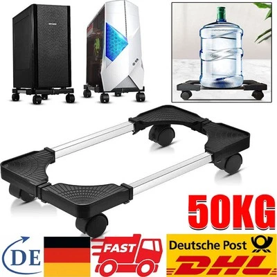 Profi Mobiler CPU Halter mit 4 Lenkrollen Computer Tower Ständer für Gaming-PC - Bild 1 von 4