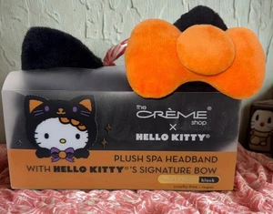 The Crème Shop x Hello Kitty Plush Spa Headband – Limited Edition Black & Orange - Picture 1 of 3