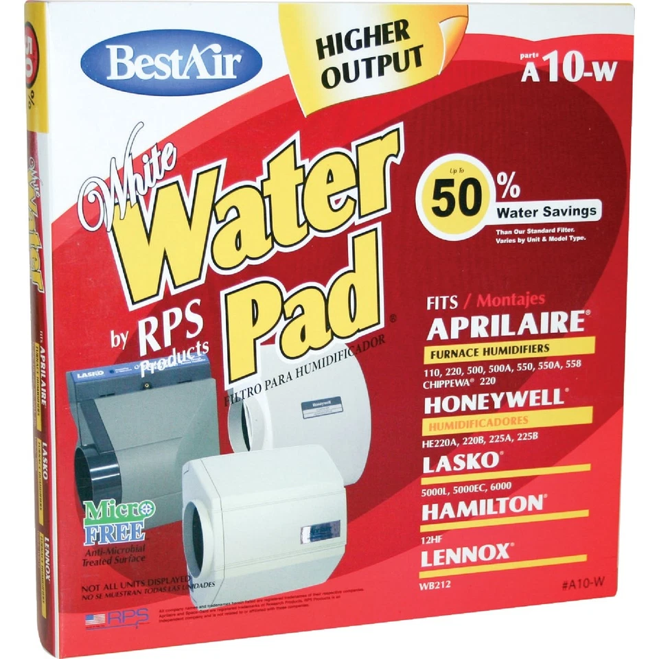 BestAir White WaterPad A10W Humidificador Mecha Filtro A10W-PDQ-4 BestAir A10W-PDQ-4 Foto 1 de 1