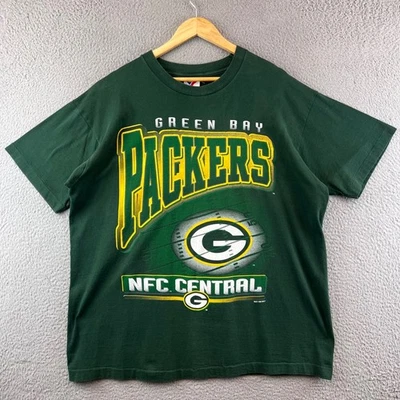 Camiseta de fútbol americano vintage de los años 90 Green Bay Packers NFL Artex ropa deportiva Foto 1 de 4