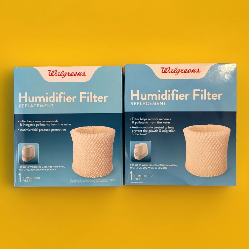 Lot 2 Walgreens Cool Mist Humidifier Filter Replacement HF2112-UL 890-WGN LEV320 - Image 1 of 4