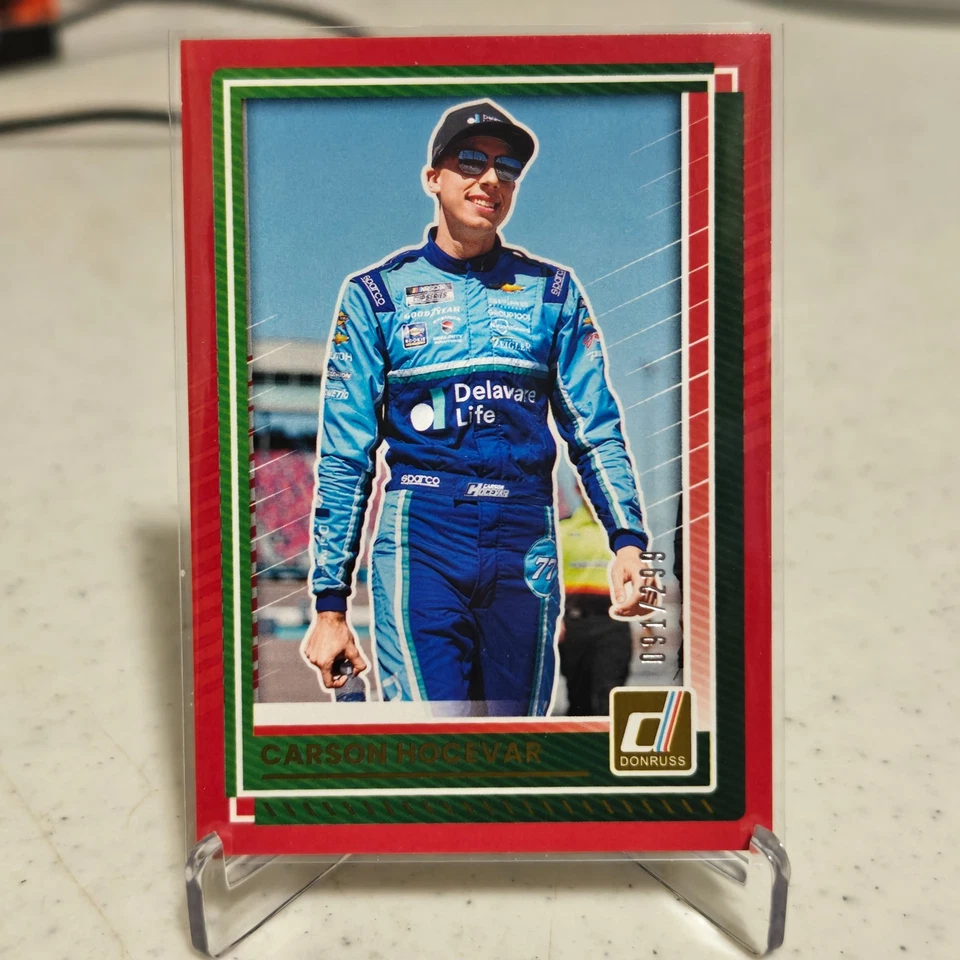 CARSON HOCEVAR 2025 DONRUSS RACING NASCAR BASE #57 RED 091/299 - Image 1 of 1