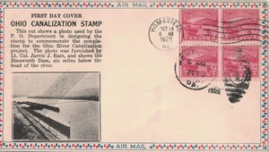 1929 FDC, #681, 2c Ohio River Canalization, A. C. Roessler P-1. block of 4 - Picture 1 of 2