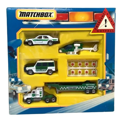 Matchbox EM70 Polizei Rescue German Superfast Mercedes 1992 Set 5 Piece Boxed - Image 1 of 4