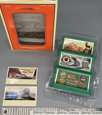 Lionel 6-24187 Billboard Set of Five Full Color Inserts & 3 Frames N/OB [TH9] - Image 1 of 4