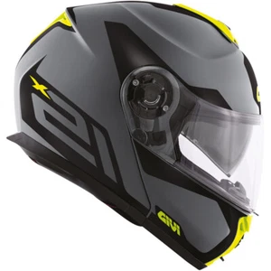 Motorradhelm Modular GIVI X21 HX21 Spirit Grau Schwarz Gelb Fluo Größe M - Bild 1 von 2