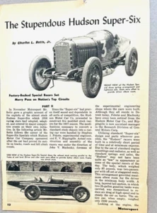 Super Six HUDSON 2 Part Articles Indy Racer Ralph Mulford Part 1 and 2 Patented - Picture 1 of 4