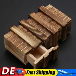 Holz-Puzzle-Box, tragbar, mit 3 Schubladen, Party-Requisiten für Kinder, Erwachs - Bild 1 von 5