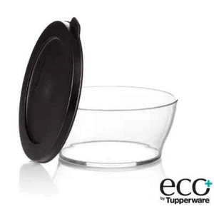 New Tupperware 2.4L Clear Serving Bowl with Black Seal - Picture 1 of 3