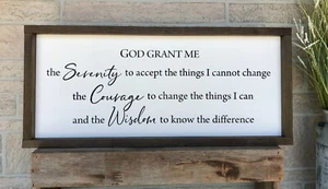 Farmhouse sign, Serenity Prayer, 25 x 11 inches - Picture 1 of 3