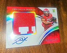 1/1 Devontae Booker 2016 Immaculate Collegiate Platinum Auto Rc Jersey Patch 🔥