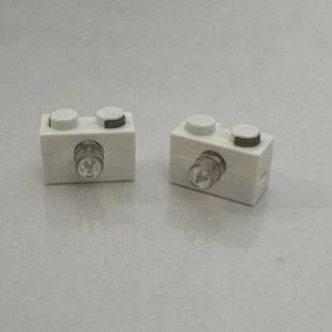 LEGO 9V Electric Light Brick 1 x 2 with Single Side Light White Mindstorms NXT - Picture 1 of 4