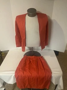 Country Sophisticates Petite By Pendleton Skirt/Blazer Set, Size 6, Dark Pink - Picture 1 of 9