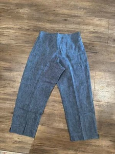 Pantalones Cortos Bryn Walker Lino Azul/Denim Pierna Ancha Talla XXS USADOS EN EXCELENTE ESTADO - Imagen 1 de 4