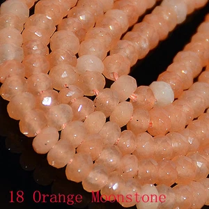 Faceted 2x4mm 4x6mm Multicolor Natural Roundlle Gemstone Loose Beads 15'' - Picture 1 of 35