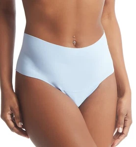 Hanky Panky 6J1921B BREATHE Soft Hi-Rise Thong FRESH AIR BLUE~ S ~ NWT $25 - Picture 1 of 5